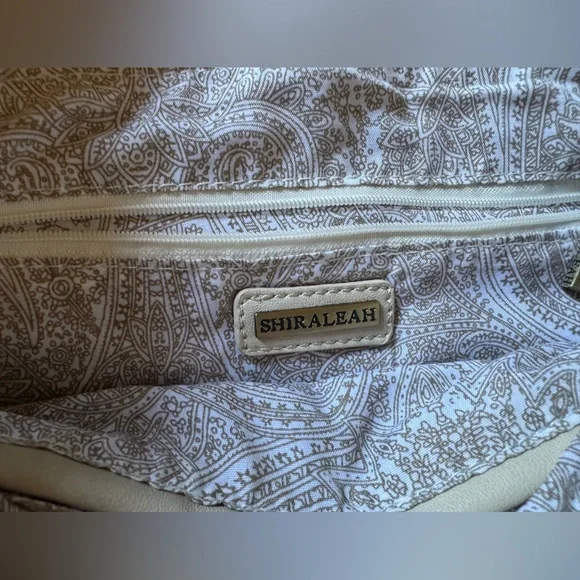 Shiraleah Cream Vegan Leather Shoulder Bag with Practical Design - Picture 8 of 12